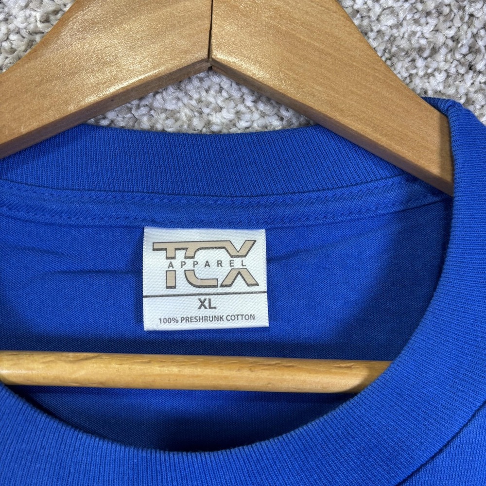 Vintage Kansas Jayhawks Shirt Mens XL Blue NCAA Basketball The Cotton Exchange - Picture 3 of 7